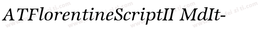 ATFlorentineScriptII MdIt字体转换